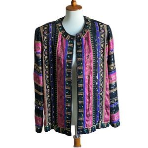 Vintage Judith Ann Plus Silk Sequin Jacket